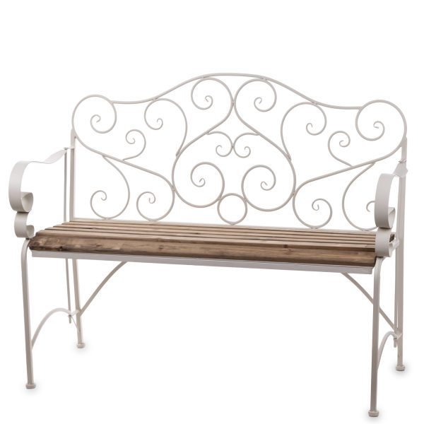 Romantyczna ławka ogrodowa z metalu 158699