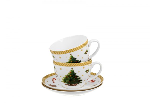 Pl 2 Filiżanki Ze Spodkami Christmas Tree 2