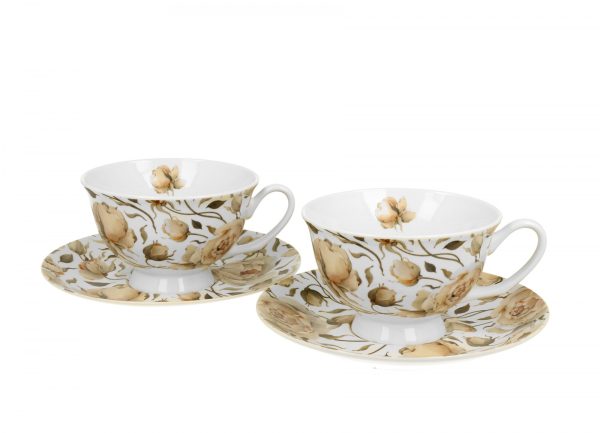 Pl Filiż. Royal Ze Spodkami English Roses Wh 2Szt.