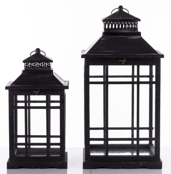 Lampion Drewniany Kpl. 2 Szt.