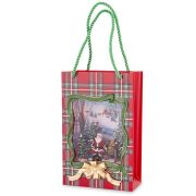 Dekoracja Mikołaj W Torebce Z Pozytywką Led