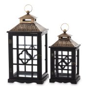 Lampion Drewniany Kpl. 2 Szt.