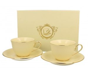 Pl Filiżanka Ze Spodkiem Vesper Ecru Kpl. 2 Szt