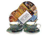 Kpl. 2 Filiżanek Ze Spodkami I Łyżeczkami