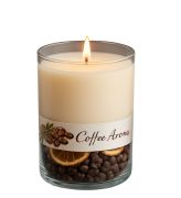 Pl Świeca Duo Coffee Aroma Szkło Duże Kremowy