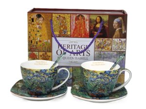 Kpl. 2 Filiżanki Ze Spodkami I Łyżeczkami