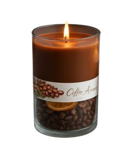 Pl Świeca Duo Coffee Aroma Szkło Duże Brązowy