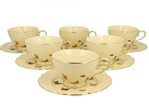 Pl 6 Filiżanek Ze Spodkiem Motylki