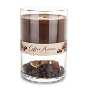 Pl Świeca Duo Coffee Aroma Szkło Duże Brązowy