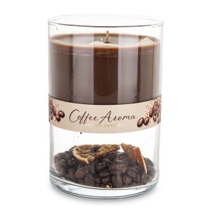 Pl Świeca Duo Coffee Aroma Szkło Duże Brązowy