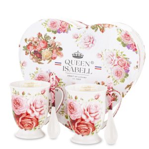 Kpl.dwóch Kubków Z Łyżeczkami