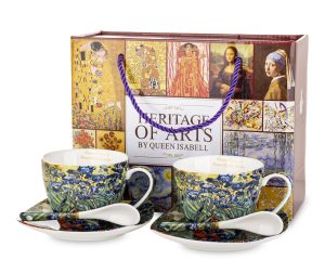 Kpl. 2 Filiżanki Ze Spodkami I Łyżeczkami