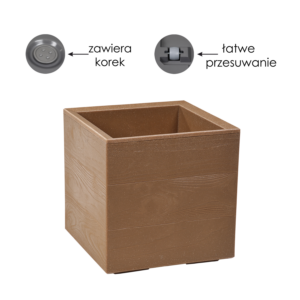 KWIETNIK KARO 300X300MM DESKA NATURALNE DREWNO*87748