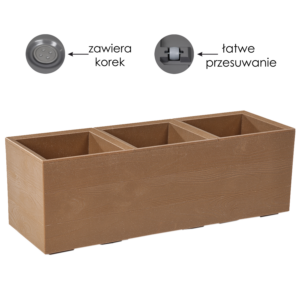 KWIETNIK KARO 900X300MM DESKA NATURALNE DREWNO*88455