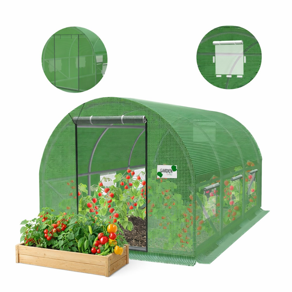 TUNEL FOLIOWY OGRODOWY 3 SEGMENTOWY ZIELONY NEW SOLUTION 3 x 2 x 2 M - obrazek 2