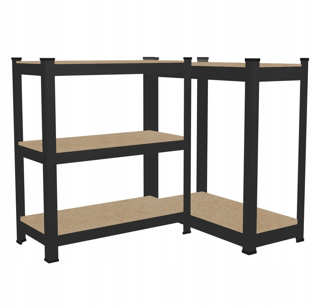 REGAŁ 5-POZIOMOWY 180 x 90 x 30 CM CZARNY UDŹWIG PÓŁKI: 175 KG *7361 - obrazek 5