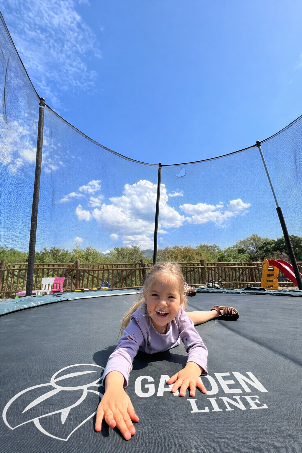 TRAMPOLINA 10FT 312 CM Z DRABINKĄ I SIATKĄ ZABEZPIECZAJĄCĄ - obrazek 14