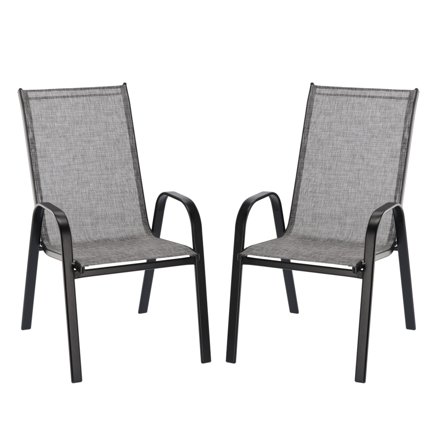 KPL. 2 KRZESEŁ OGRODOWYCH SZARYCH 54 x 72 x 96 - obrazek 2