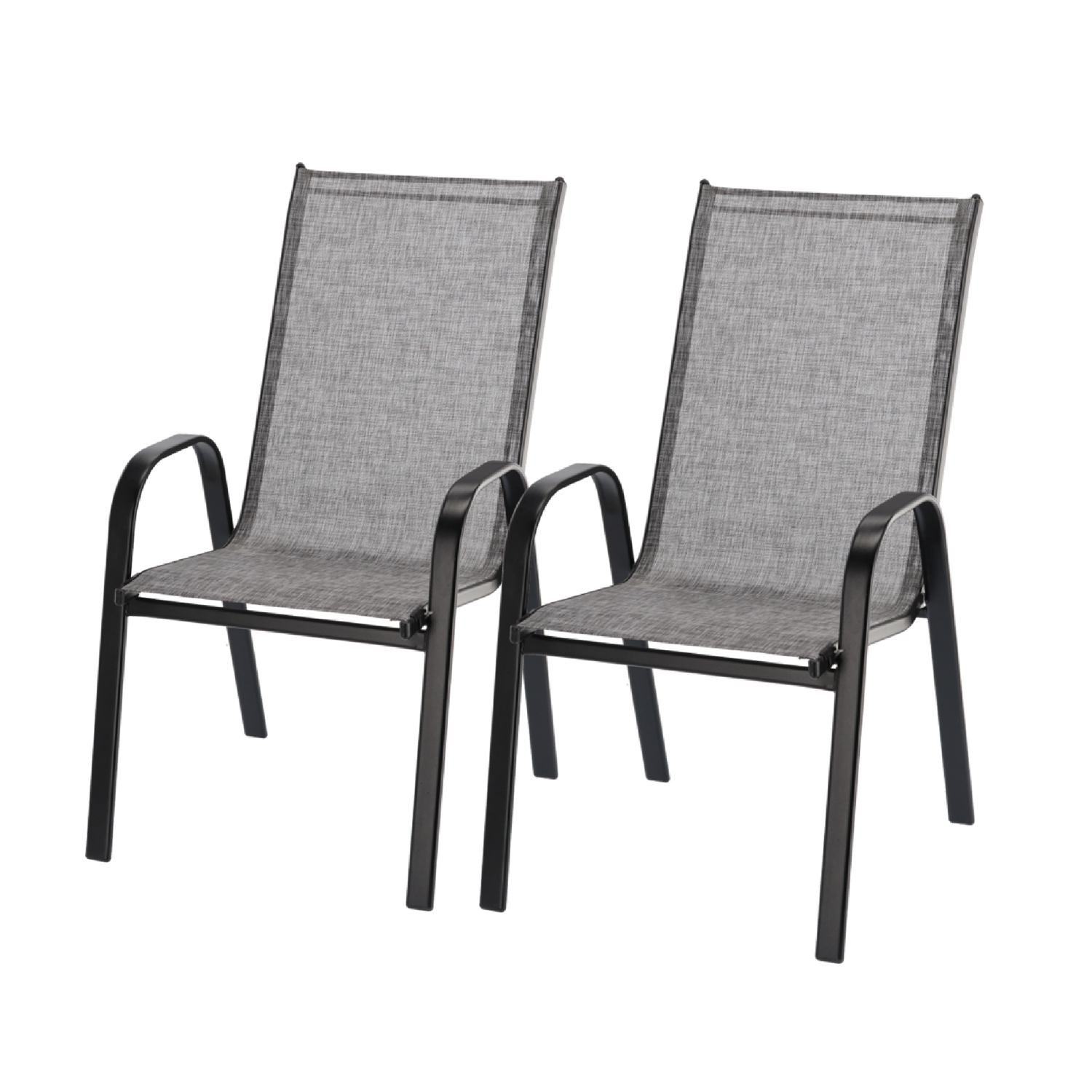 KPL. 2 KRZESEŁ OGRODOWYCH SZARYCH 54 x 72 x 96 - obrazek 3