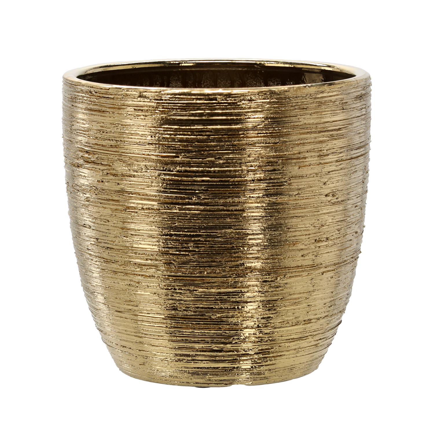 OSŁONKA CERAMICZNA NA DONICZKĘ 30 x 30 x 29,5 CM ZŁOTA *2197