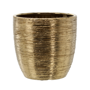 OSŁONKA CERAMICZNA NA DONICZKĘ 30 x 30 x 29,5 CM ZŁOTA *2197