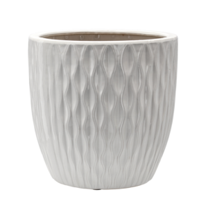 OSŁONKA CERAMICZNA NA DONICZKĘ 39 x 39 x 39 CM BIAŁY POŁYSK *2401