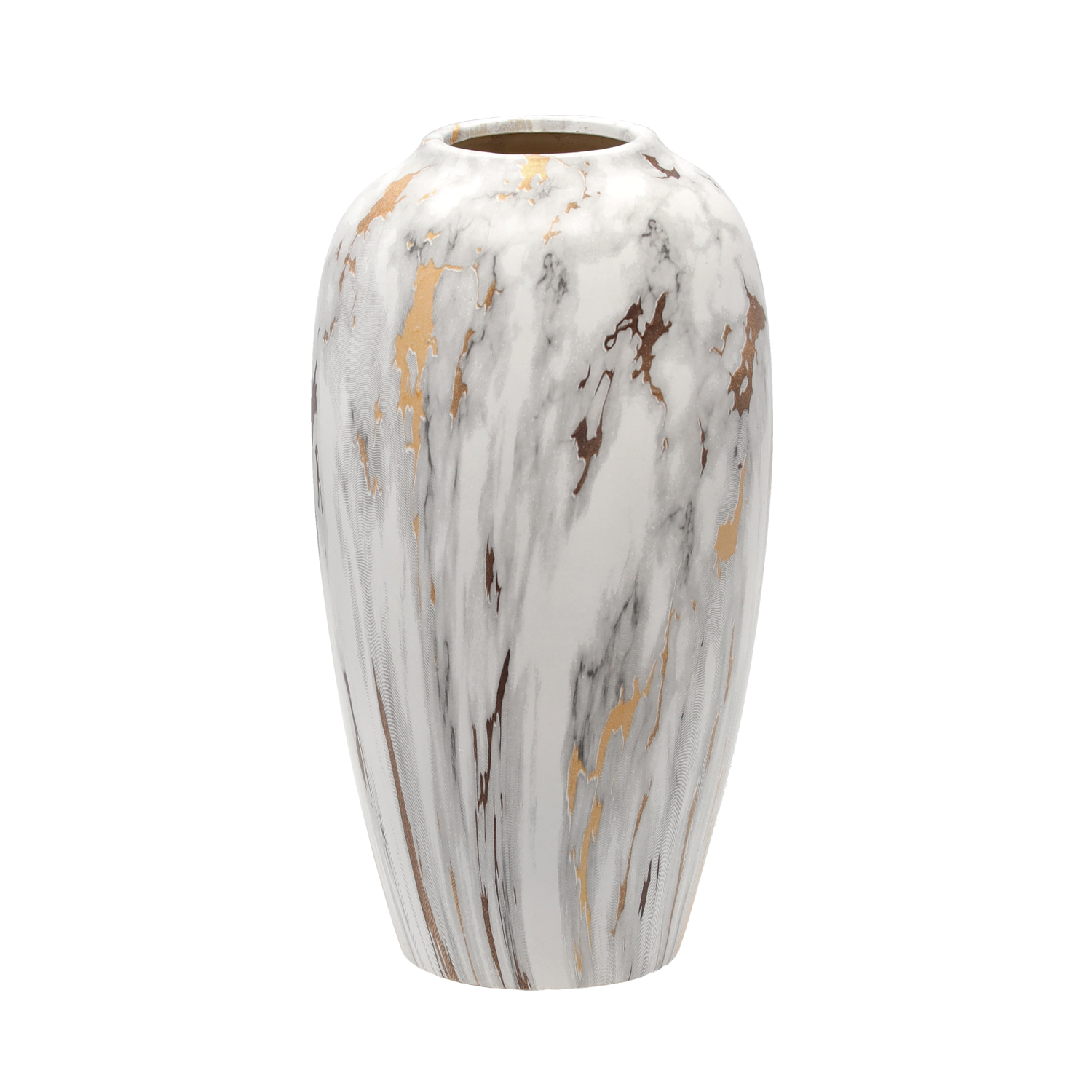 WAZON CERAMICZNY 11,5 x 11,5 x 25 CM ZDOBIONY *2487