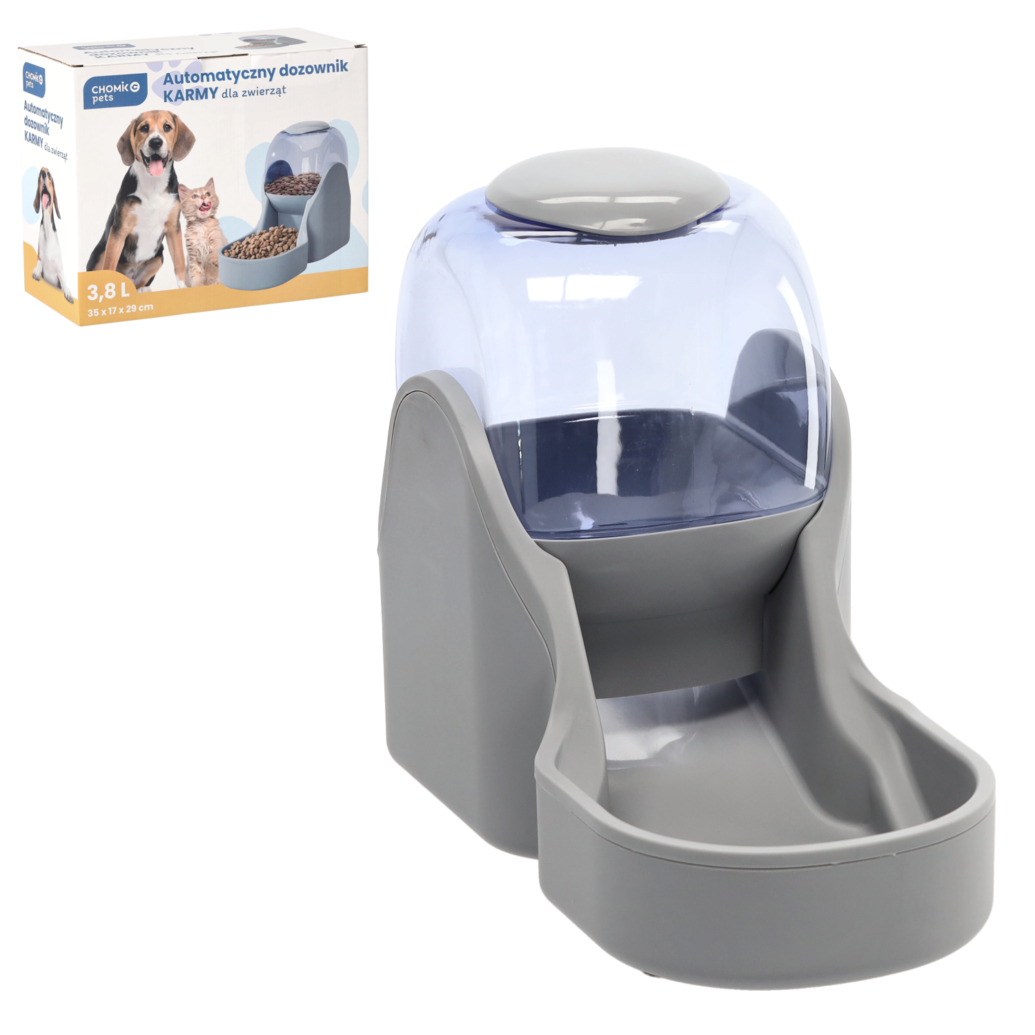 AUTOMATYCZNY DOZOWNIK KARMY DLA PSA / KOTA 35 X 17 X 29 CM 3800 ML *7727