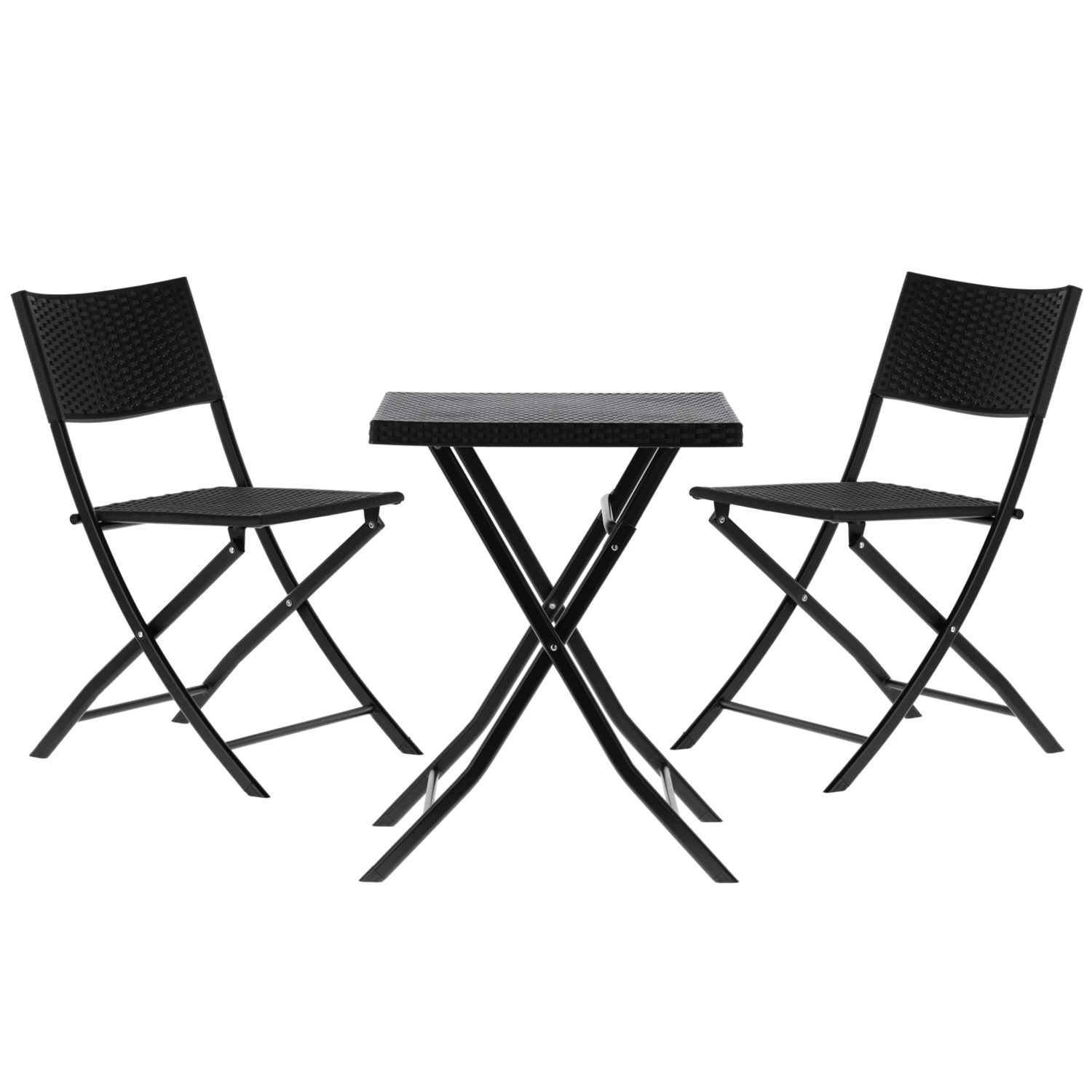 ZESTAW MEBLI BALKONOWYCH SKŁADANYCH (STOLIK + 2 KRZESŁA) ANTRACYT - obrazek 3