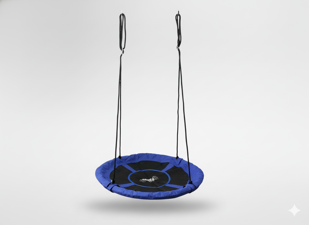 HUŚTAWKA - BOCIANIE GNIAZDO - ŚR. 100CM - NIEBIESKA