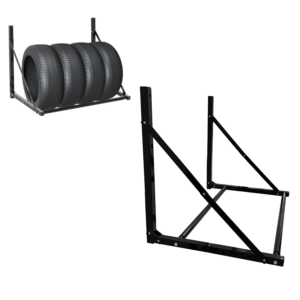 WISZĄCY REGAŁ NA OPONY UDŹWIG DO 100 KG 56 x 50 x 80-120 CM *5196
