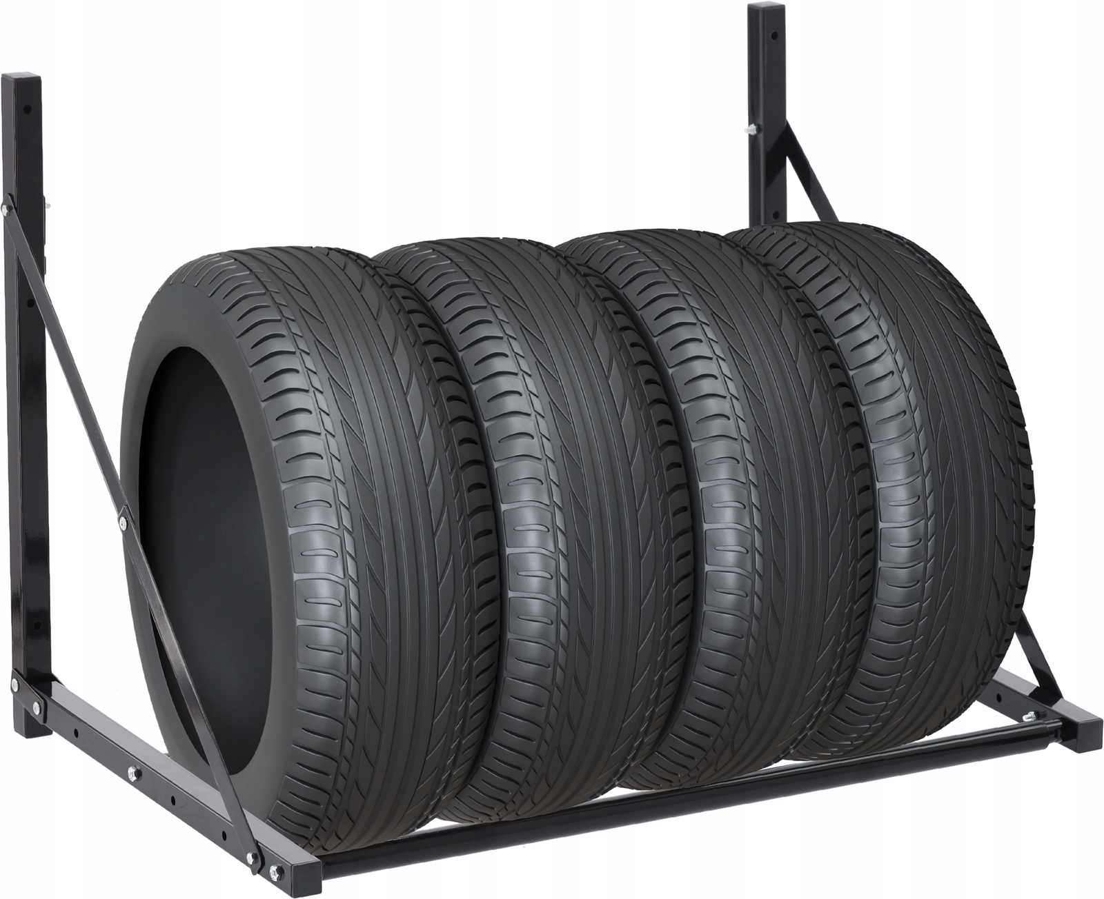 WISZĄCY REGAŁ NA OPONY UDŹWIG DO 100 KG 56 x 50 x 80-120 CM *5196 - obrazek 6