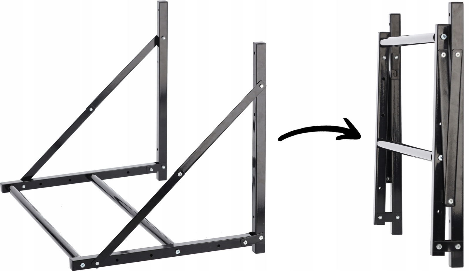 WISZĄCY REGAŁ NA OPONY UDŹWIG DO 100 KG 56 x 50 x 80-120 CM *5196 - obrazek 7