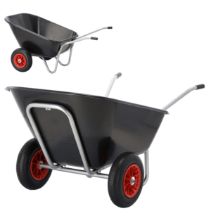 TACZKA OGRODOWA - POJEMNOŚĆ ZASYPOWA 280 L - CZARNA