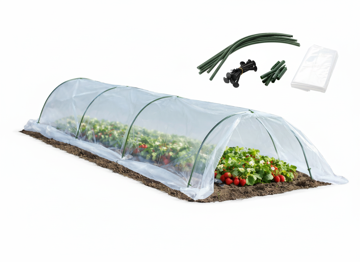 MINI SZKLARNIA OGRODOWA WYM. FOLII 1,5 x 4 M SKŁADANA
