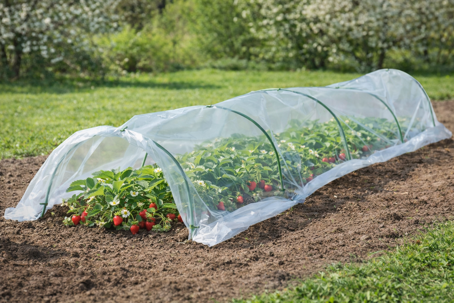 MINI SZKLARNIA OGRODOWA WYM. FOLII 1,5 x 4 M SKŁADANA - obrazek 2