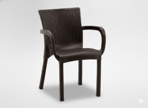 KRZESŁO OGRODOWE RATTAN 60 x 60 x 82 CM BRĄZ