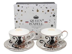 Zestaw Dwóch Filiżanek Z Podstawkami