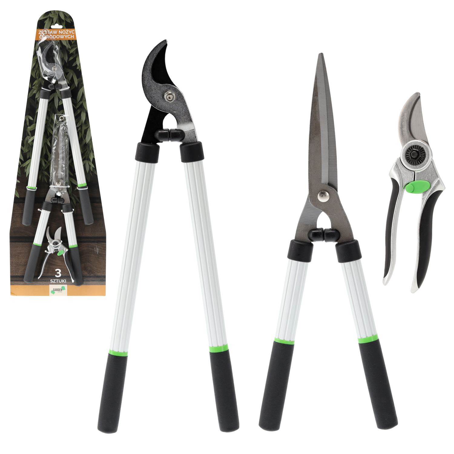 ZESTAW 3 NOŻYC OGRODOWYCH 20/51/54 CM