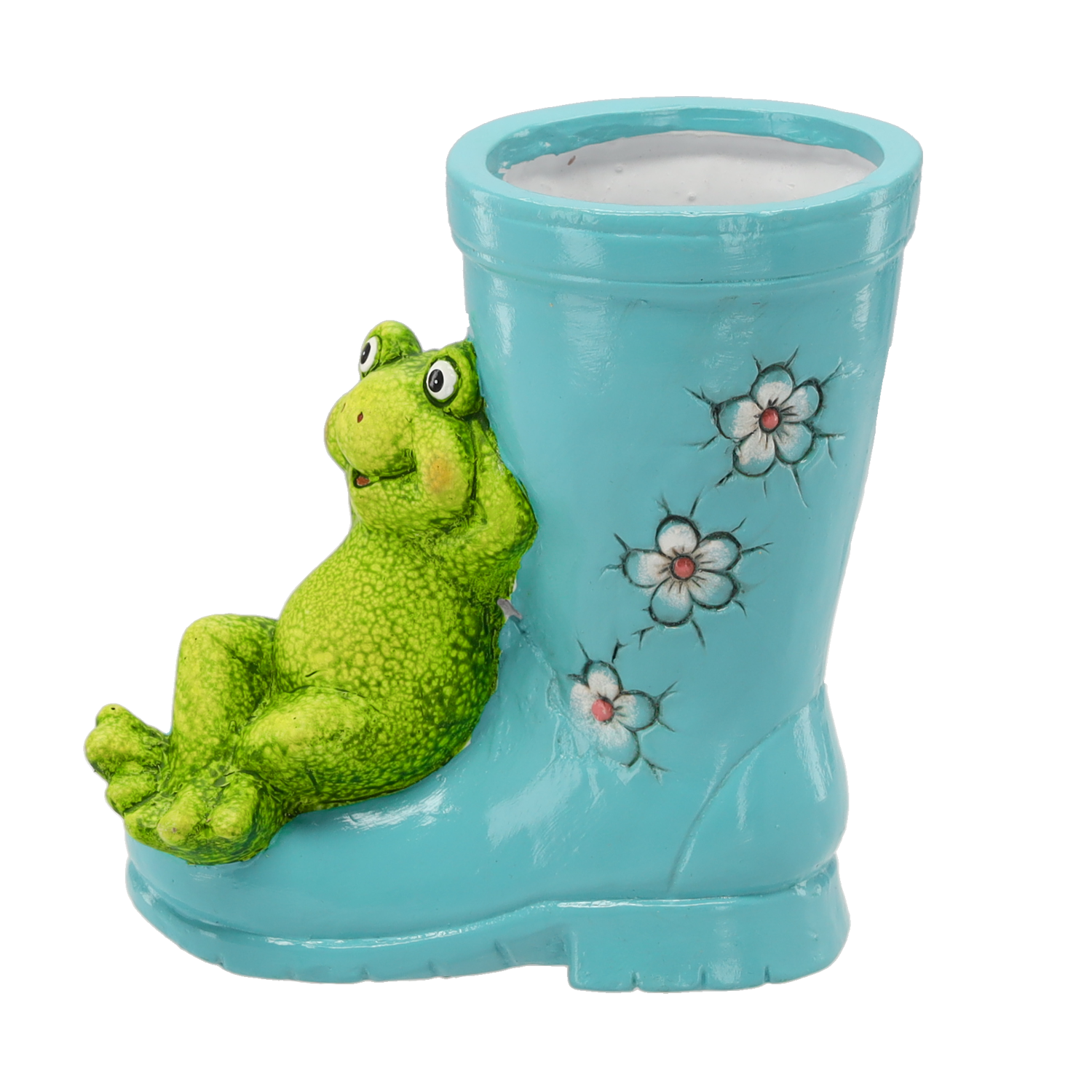 FIGURKA OGRODOWA - KALOSZ Z ŻABĄ 18 x 10 x 20 cm DONICZKA opak=2szt *8791