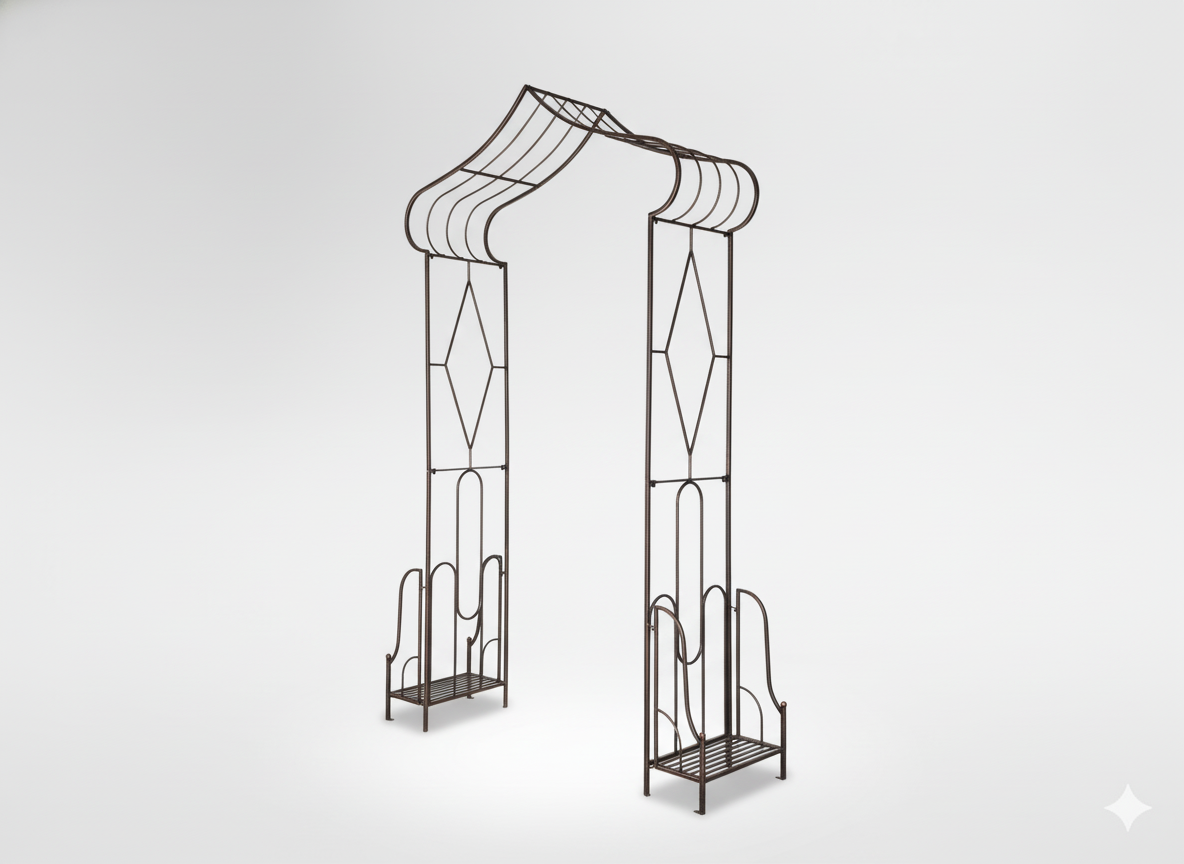 PERGOLA OGRODOWA 173 x 51 x 260 CM ANTYCZNY BRĄZ