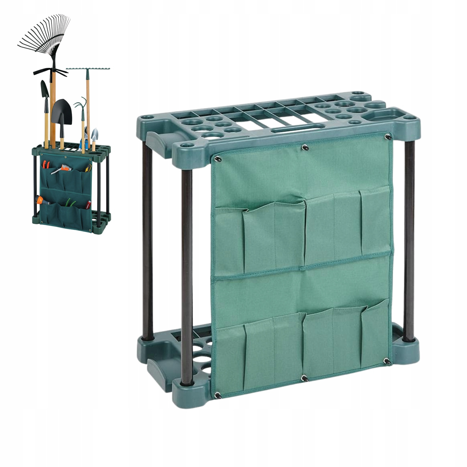 STOJAK NA NARZĘDZIA OGRODNICZE Z KIESZENIAMI 58 x 31 x 60 CM *1548 - obrazek 2