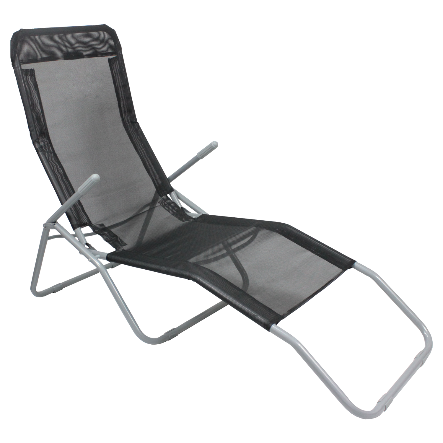 LEŻAK OGRODOWY CZARNY 137x58x24/H94 cm *5897 - obrazek 2