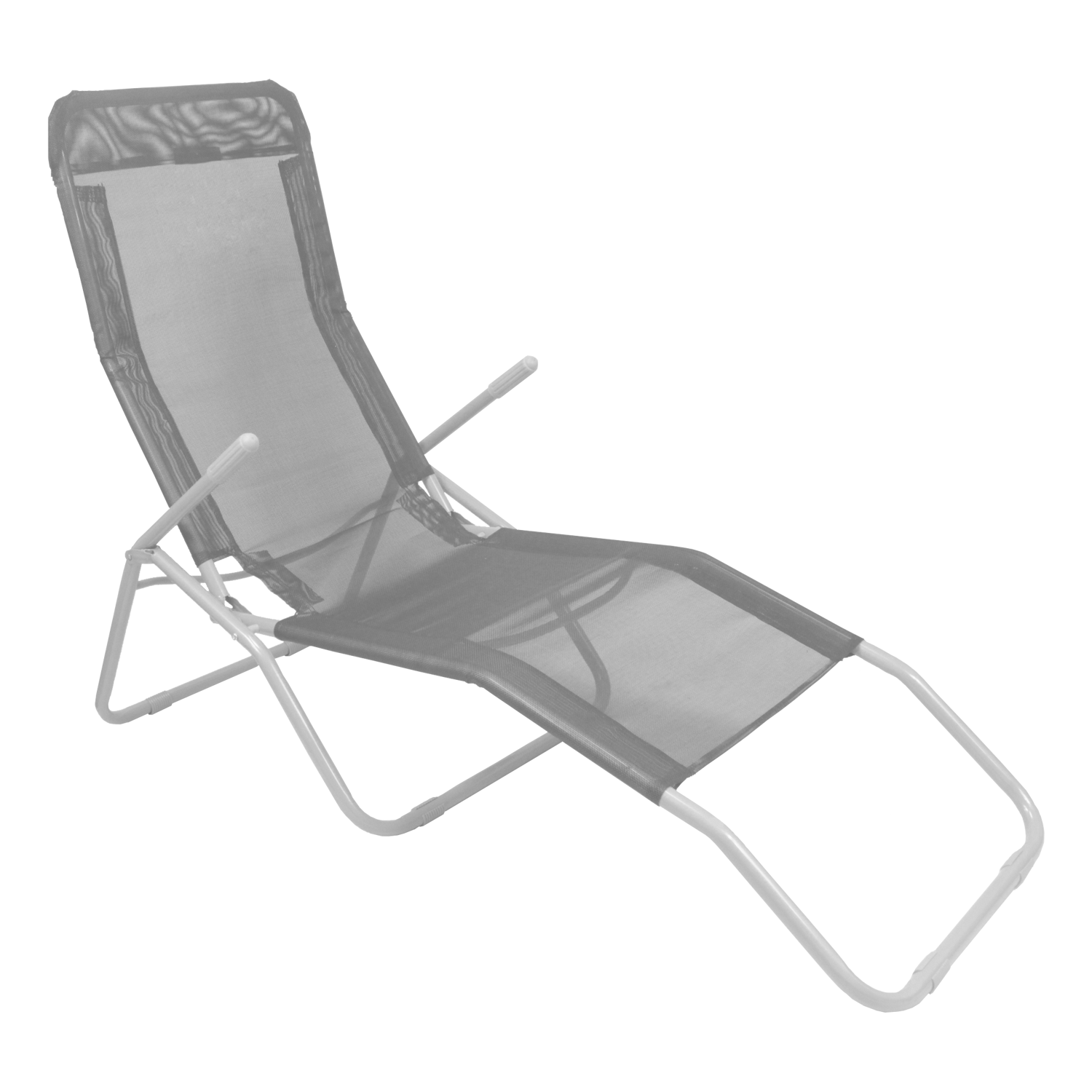 LEŻAK OGRODOWY SZARY 137x58x24/H94 cm - obrazek 2