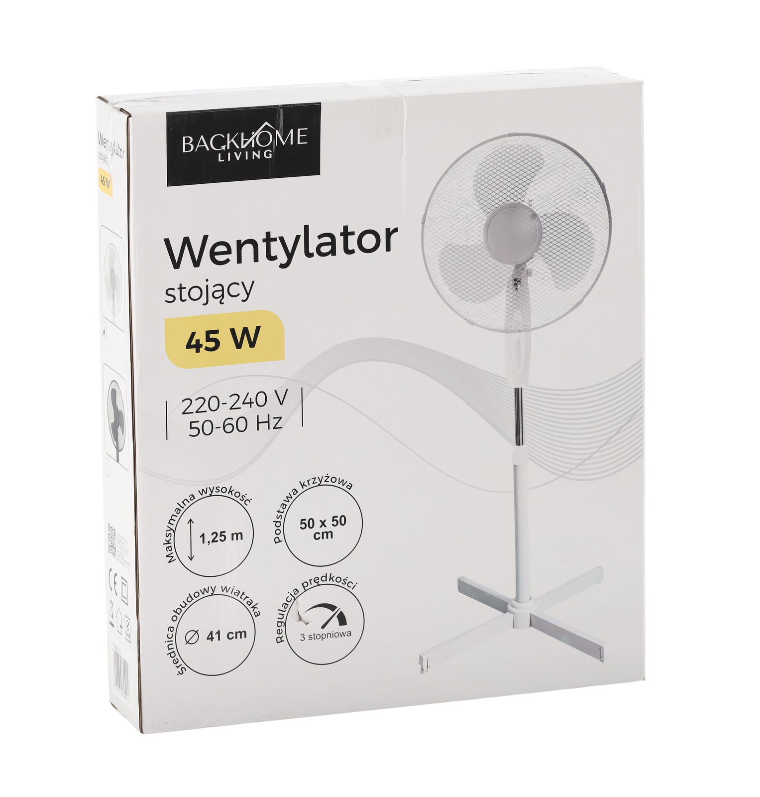 WENTYLATOR STOJĄCY BIAŁY 45W - obrazek 7