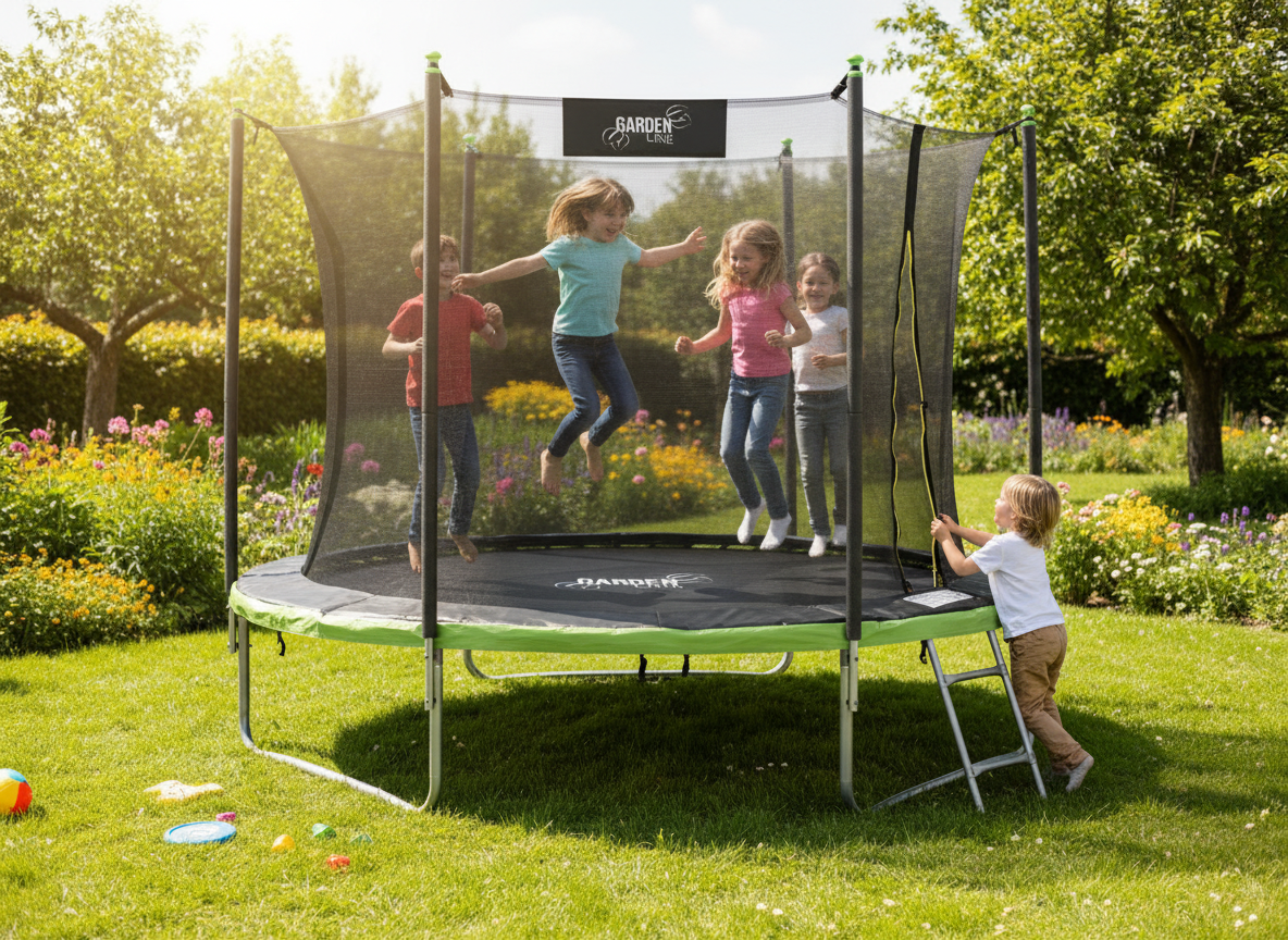 TRAMPOLINA 10FT 312 CM Z DRABINKĄ I SIATKĄ WEWNĘTRZNĄ - obrazek 9