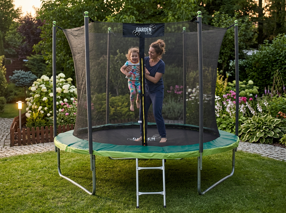 TRAMPOLINA 10FT 312 CM Z DRABINKĄ I SIATKĄ WEWNĘTRZNĄ - obrazek 7