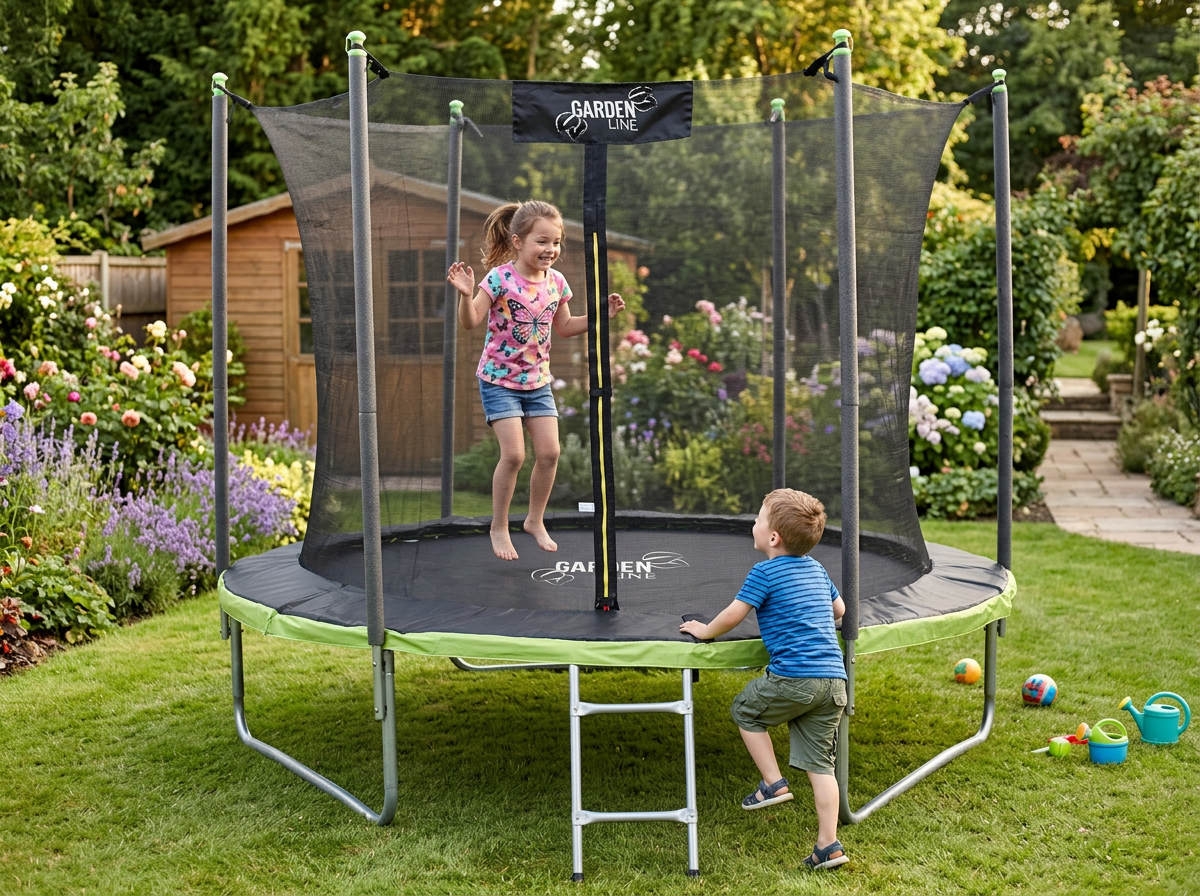 TRAMPOLINA 10FT 312 CM Z DRABINKĄ I SIATKĄ WEWNĘTRZNĄ - obrazek 8