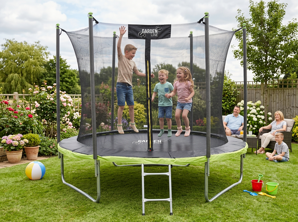 TRAMPOLINA 10FT 312 CM Z DRABINKĄ I SIATKĄ WEWNĘTRZNĄ - obrazek 10