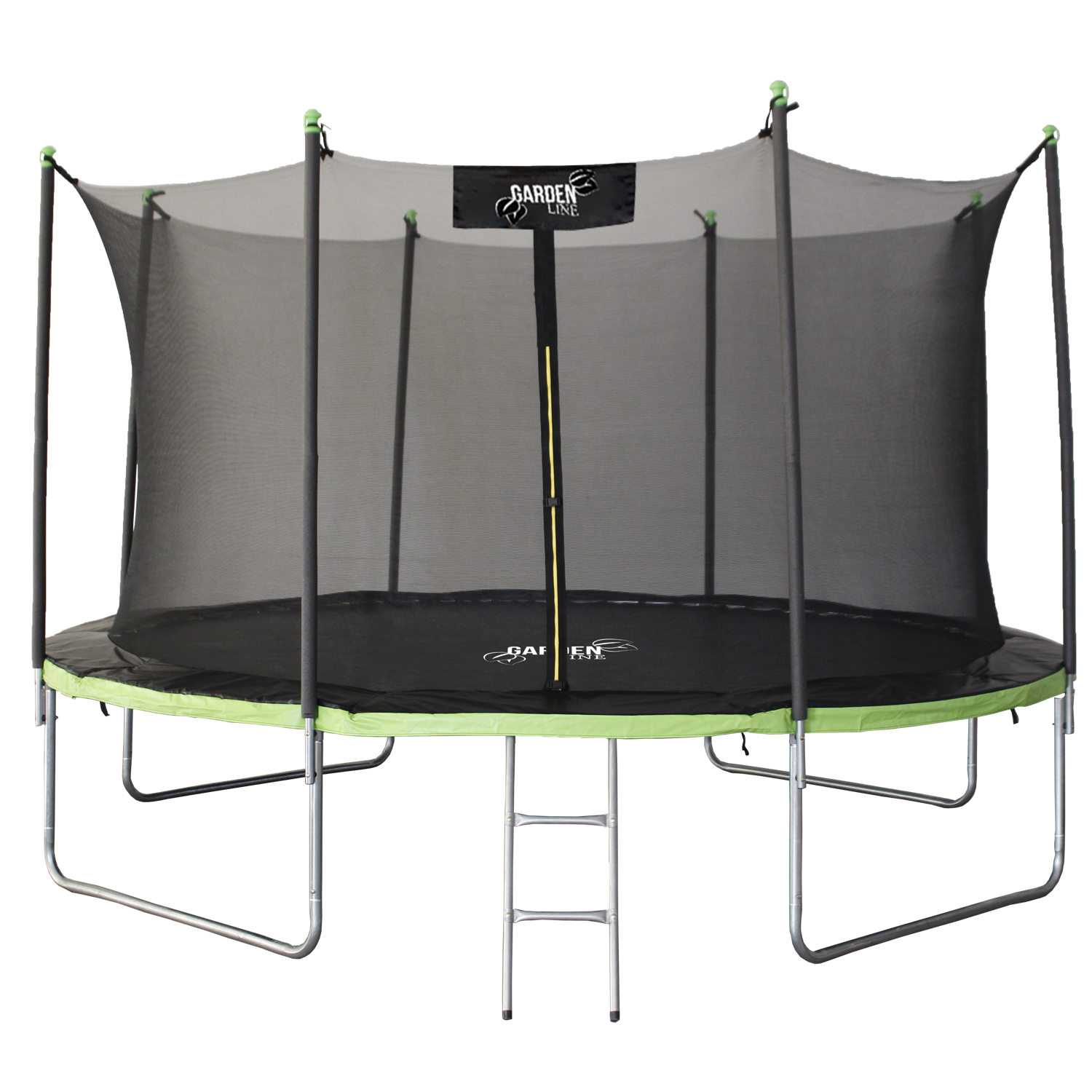 TRAMPOLINA 12FT 374 CM Z DRABINKĄ I SIATKĄ WEWNĘTRZNĄ